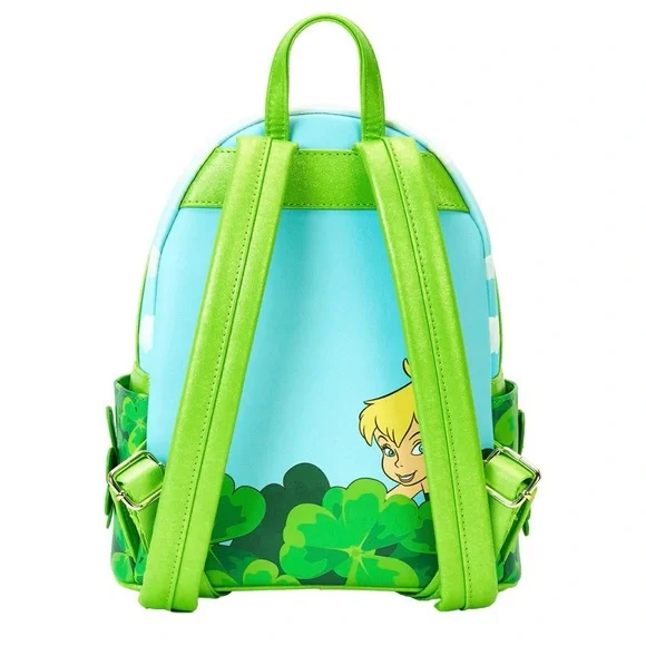 NWT Loungefly Disney Peter Pan Tinker Bell Clover Mini Backpack WEB EXCLUSIVE - Picture 4 of 10